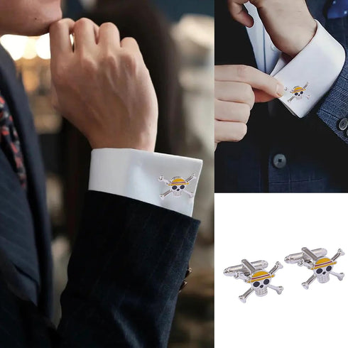 Anime One Pice Skull Cuffliks for men...