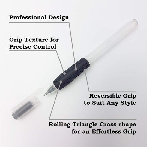 Chrome Cherry Omni Grip 6 Pack with Pen and Pencil Comfort Grips...