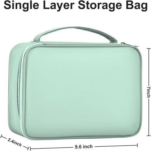 Large Capacity Electronics Accessories Organizer Travel Case with Adjustable Divider Waterproof Leather Cord Organizer Case Shockproof Tech Organi...