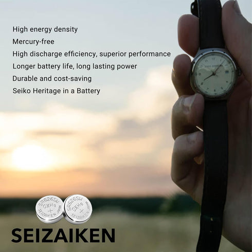 377 SR626SW 1.55V 0% Hg Silver Oxide Watch Battery (5 Batteries) Made in Japan by Seiko...