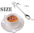 Cat Spoon Coffee Teaspoon, PBIEHSR Stainless Steel Hanging Cup Tea Spoon Two Different Lengths Dessert Scoop for Stirring Drink Mixing Milkshake J...