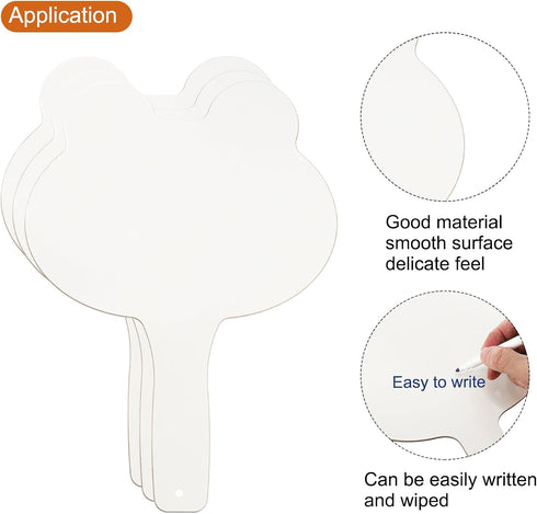 PATIKIL Dry Erase Answer Paddle, 3 Pcs 12" x 8" Double Sided Handheld Whiteboard Wooden Auction Paddles for Writing Practice at Home Office Study,...