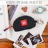 Rough Enough Small Coin Purse Pouch for Women Men Card Holder Wallet Waterproof Cordura Material with Zipper and Clip On Buckle Black...
