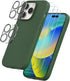 Trianium [6 in 1 Designed for iPhone 14 Pro Max Case Silicone (Clover), with 3 Pack Screen Protector + 2 Pack Camera Lens Protector, Bundle Protec...