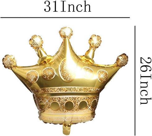 NpeyBeicuelq 4Pcs Gold Crown Foil Balloons Decorations.Wedding Bridal Shower Marriage Engagement Party Supplies (Gold)...