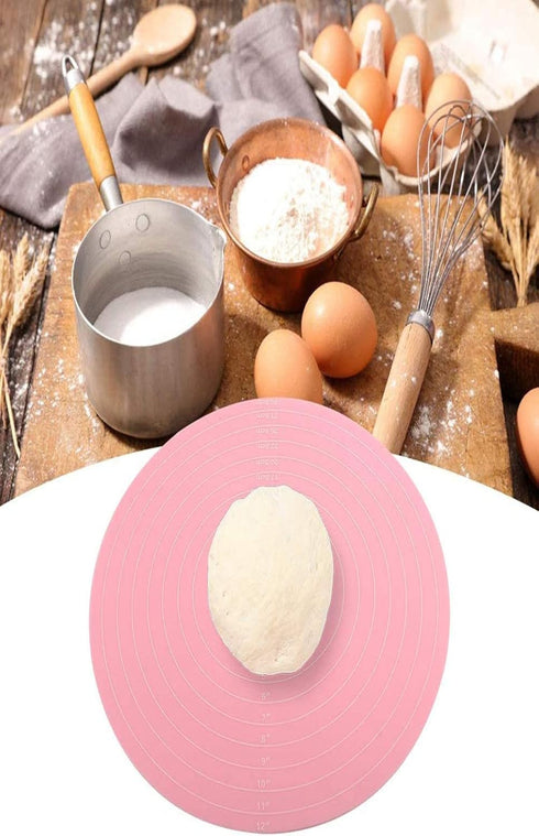 Silicone Baking Mat Cake Mat Silicone Cake Mat Silicone Baking Mat with Measurements for CakeTurntable Stand Non-Stick Heat Resistant Pastry Bakin...