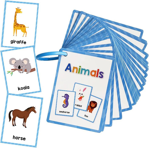 Animals Learning Flashcards, High Frequency Words, Beginning Reading, Kindergarten to 1st Grade, ESL Teaching Materials, Autism Learning Materials...