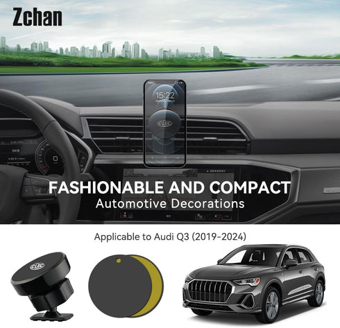 Car Phone Holder for Audi Q3 2019-2024 Auto Interior Accessories,Strong Magnetic Car Vent Mount for Audi,Customized Audi 360 ° Adjustable Car Phon...