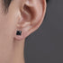 D.Bella Stud Earrings Fake Cubic Zirconia Diamond Earrings for Women Men Black...