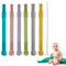 Fu Store Hollow Teether Tube Chew Straw Sensory Toy for Infant Toddlers Silicone Tubes Teething Toys for Babies 3-12 Months 0-36 Months Gifts Lear...