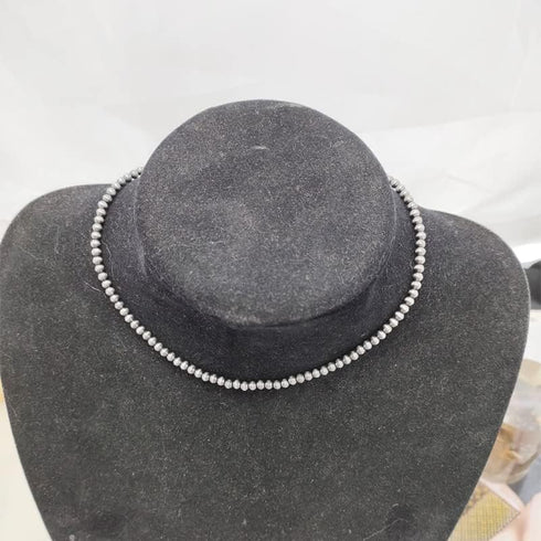 Western Navajo Pearl Choker Necklace Western Cowboy Cowgirl Beaded Necklace Adjustable Vintage Choker Boho Jewelry Gifts for Women...