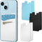 Phone Wallet Stick on, 6Pack Phone Card Holder, Silicone Card Holder for Back of Phone Case, Sticky Credit Card Holder for iPhone,Samsung,Smartpho...