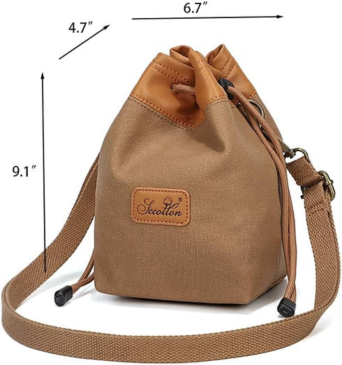 peacechaos Camera Bags,Lens Case Waterproof Canvas for SLR DSLR Compatible with Nikon/Canon/Sony/OLYMPUS/Fujifilm/Sony/Panasonic/Pentax/Samsung (K...