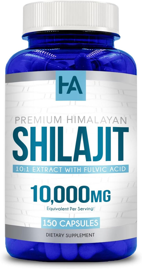 Shilajit 10,000mg (150 Capsules) - Premium Shilajit Capsule (Non-GMO & Gluten Free)...