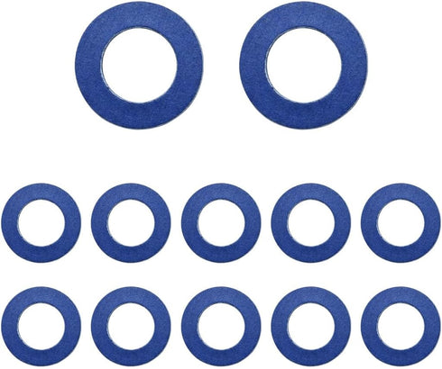 12PCS Oil Drain Plug Gaskets, Aluminum Oil Drain Plug Gaskets Washer Crush Seal, 90430-12031 Replacement for Engine Oil Drain Plugs Gasket, Univer...