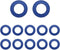 12PCS Oil Drain Plug Gaskets, Aluminum Oil Drain Plug Gaskets Washer Crush Seal, 90430-12031 Replacement for Engine Oil Drain Plugs Gasket, Univer...