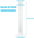 20 Pack 50 ml Graduated Cylinder Set Plastic Graduated Cylinder for Hydrometer Test Tubes Clear Lab Cylinders with Raised Marking & Spout Measurin...