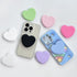 Cute Heart Shape Silicone Cover Expandable and Collapsible Mobile Phone Grip Stand Holder for Phone Tablet Cell Phone Accessory (Blue)...