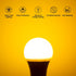 EvaStary Yellow LED Light Bulb Outdoor, 6W LED Bug Light Bulbs 40W Equivalent Outside, A19 LED Amber Bedroom Night Lights, Warm LEDs Hallway Light...
