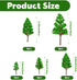 Mini Model Miniature Trees Mixed Train Scenery Architecture Trees Fake Trees for DIY Crafts Building Model Scenery Landscape Green 1.2-3.9 inch 30...