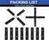 4Set T-Track Intersection kit Black for Woodworking, Universal Aluminum T Tracks Tool Accessories...