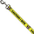 Dog Leash Pet Quote Caution I Bite with Dog Growl Yellow Black 6 Feet Long 0.5 Inch Wide...