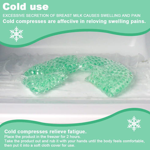 Hot Cold Gel Bead Breast Therapy Pack,Breast Ice Packs for Breastfeeding,Relief for Breastfeeding,Nursing Pain, Mastitis,Engorgement,Plugged Ducts...
