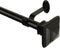 Elrene Home Fashions Florence Single Curtain Rod with Stacked Square Finials, 1" Diameter, (Antique Black), (28X48)...
