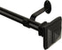 Elrene Home Fashions Florence Single Curtain Rod with Stacked Square Finials, 1" Diameter, (Antique Black), (28X48)...