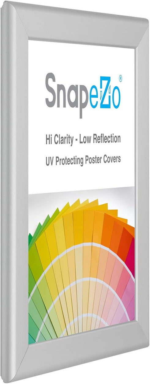 SnapeZo Certificate Frame 8.5x11, Silver, 1.25 Inch Aluminum Profile, Front-Loading Snap Frame, Wall Mounting, Professional Series...