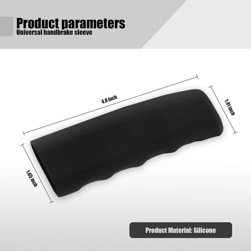 Pack-1 Car Handbrake Cover, Wave Shaped Handbrake Protector, Silicone Decorative Cover, for Car Brake Levers (Black)...