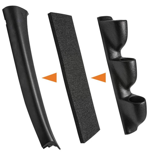 GlowShift Universal Black Triple Pillar Gauge Pod - Fits Any Make/Model - ABS Plastic - Mounts (3) 2-1/16" (52mm) Gauges to Vehicle's A-Pillar...