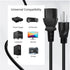 TNP AC Power Cable Computer Monitor Cord 6 Feet 10a 125v 3 Prong TV Plug-in Cord NEMA 5-15P to IEC 320 C13 Replacement Wire for Dell AOC Asus Leno...