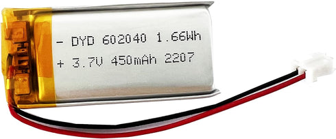 602040 LI-PO Battery 3.7v 450mAh with JST Connector for Household Appliances...