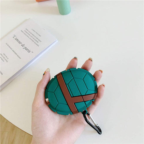 Compatible with Earbuds Case Airpods 1 & 2, 3D Vivid Distinctive Turtle Shell Design Kids Girls Women Cute Animal Wireless Earphone Soft Silicone ...