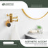 Angle Simple 3 Arms Towel Hook Brushed Gold, 304 Stainless Steel Swivel Triple Towel Holder, Folding Bathroom Hook, Wall Mount...