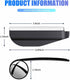 2 PCS Car Rearview Blind Spot Mirror Rain Eyebrow Integrated, 2-in-1 Carbon Fiber Rain Eyebrow Reflective Protection Shield, Adjustable Expanded V...