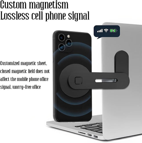 Magnetic Car Phone Mount, Invisible Design for Tesla Model 3/X/Y/S, Strong Magnet and 90° Rotation, Foldable Phone Holder for Car Screen Laptop, C...