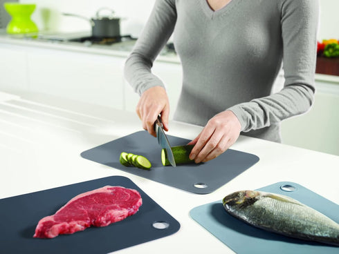 Joseph Joseph Pop Chopping Mats, Set of 3, Sky, Blue...