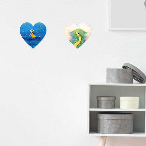 SEWACC 5 Pcs Oil Painting Board Artist Canvas Blank Paitning Paper Board Ink Sketchbook Heart Shape Stretched Painting Canvas Flower Panels Child ...