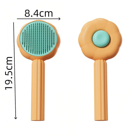 self cleaning cat brushcat combPet comb Cat comb pet brush Pet Self-cleaning needle comb pet hair remover pet comb (orange)...