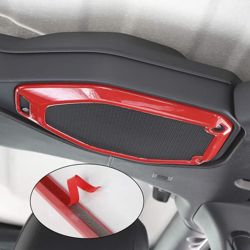 Voodonala for Jeep JL JLU Top Speaker Audio Surround Trim for 2018-2023, Red Interior Accessories(2pcs/Set,Not Fit 2024)...