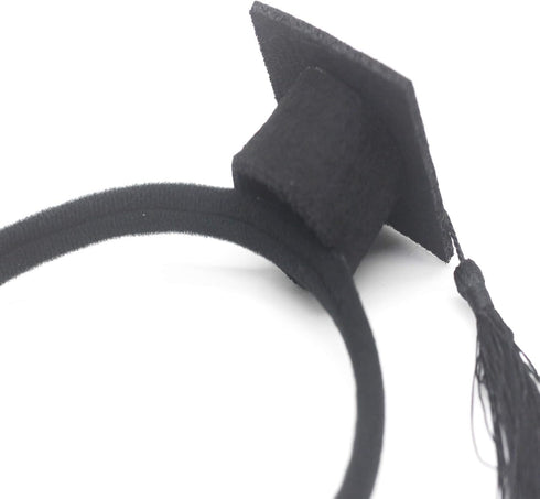 BinaryABC Graduation Hat Headband,Mini Bachelor Cap Headband,Graduation Party Supplies 2024,Graduation Decorations...