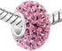 CharmSStory 925 Sterling Silver Pink Simulated Birthstone Charms Synthetic Crystal Bead For Bracelets...