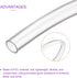 DMiotech 8mm ID 10mm OD Clear PVC Tube Flexible Transparent Hose Vinyl Tubing for Water,Air, Oil Tube,3.28ft Length...