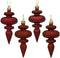 Vickerman 4" Burgundy Finial 4 Finish Asst 8/Bx...