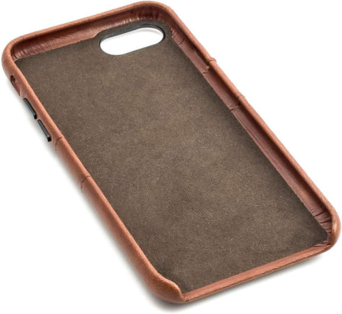 Dockem Wallet Case for iPhone SE 3 (2022), SE 2 (2020) & iPhone 8/7 with Metal Plate for Magnetic Mounting & 2 Card Holder Slots (Exec M2, Brown)...
