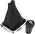 Gear Stick Shift Knob?5 Speed Gear Stick Shift Knob and Gaiter Boot Cover for MK2 2004 to 2008,Artificial Leather and Plastic,Black...