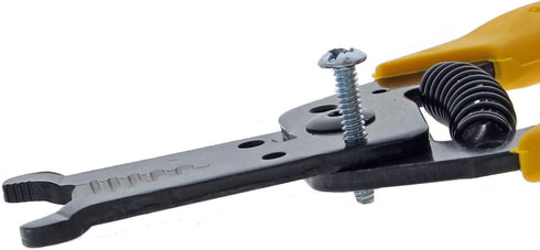 IDEAL Electrical 45-415 Premium Reflex T-5 Stripper - 10-20 AWG, Wire Stripper, Plier Nose, Slide Lock, Textured Grips,Yellow...