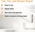VERNY Tub Repair Kit Fiberglass Tub Repair Kit, 3.7oz Acrylic Wall Repair Tub Porcelain Repair Kit Tile and Shower Repair Kit, for Toilet, Sink Cr...